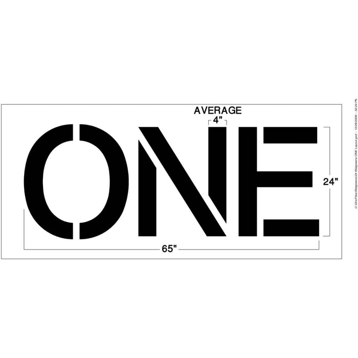 Walgreens 24 Inch "ONE" Stencil