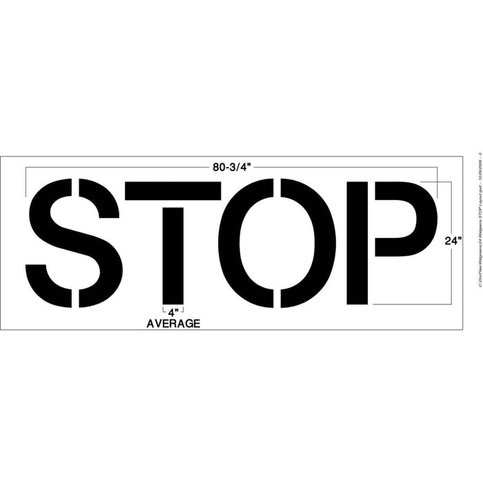 Walgreens 24 Inch "STOP" Stencil
