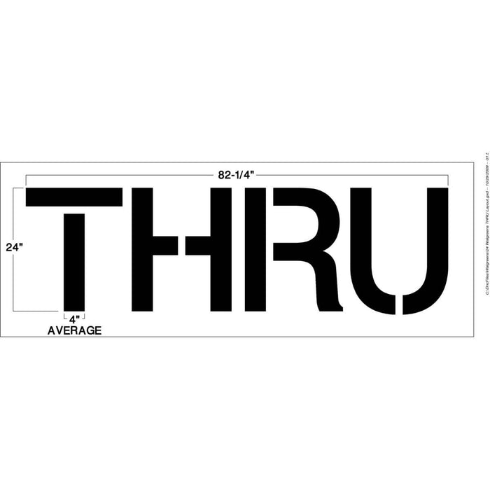 Walgreens 24 Inch "THRU" Stencil