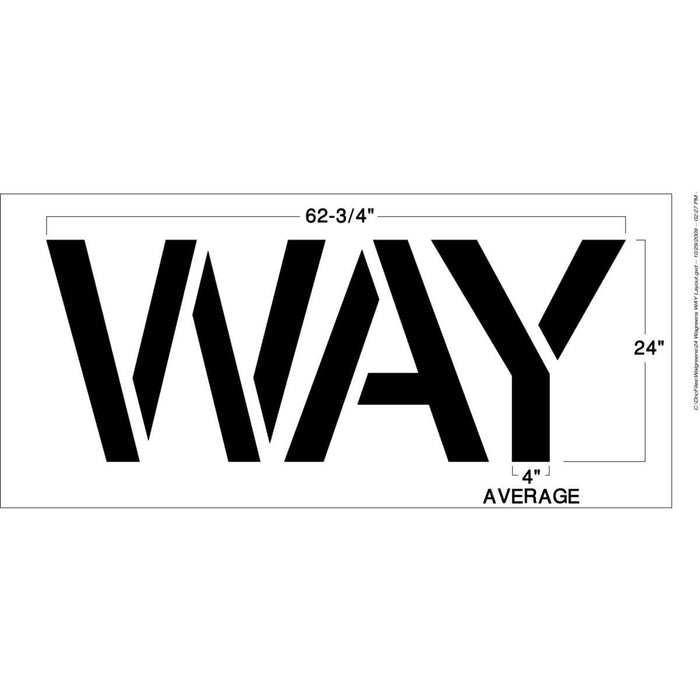 Walgreens 24 Inch "WAY" Stencil