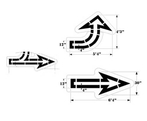 Walmart Open Arrows Stencil Set