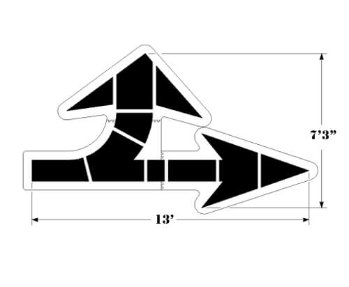 Walmart Solid Combo Arrow Stencil
