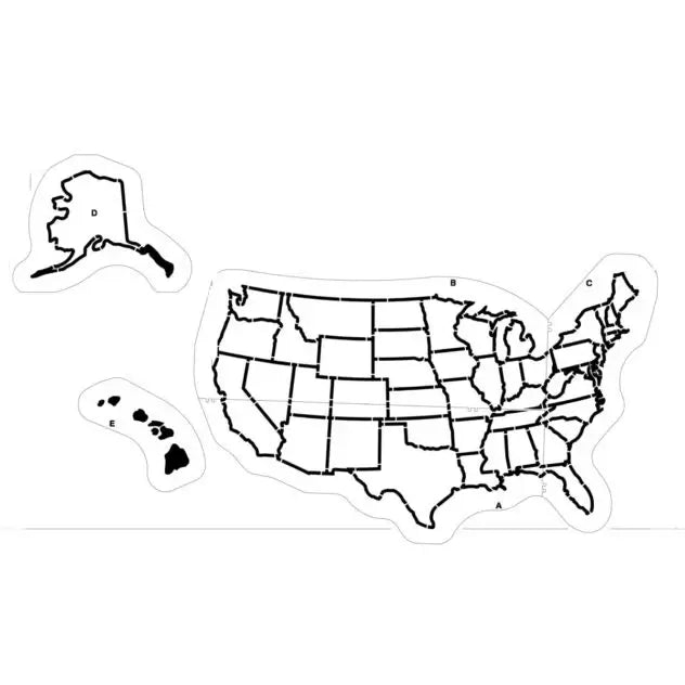 US Map Playground Stencil