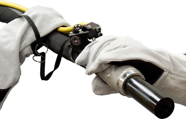 Ball & Strap Pneumatic Deadman Control Handle – Bleeder Type Safety Handle – Abrasive Blasting Control