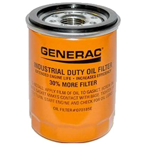 Generac 070185ES Oil Filter with 90 Logo – Replacement Engine Oil Filtration Component