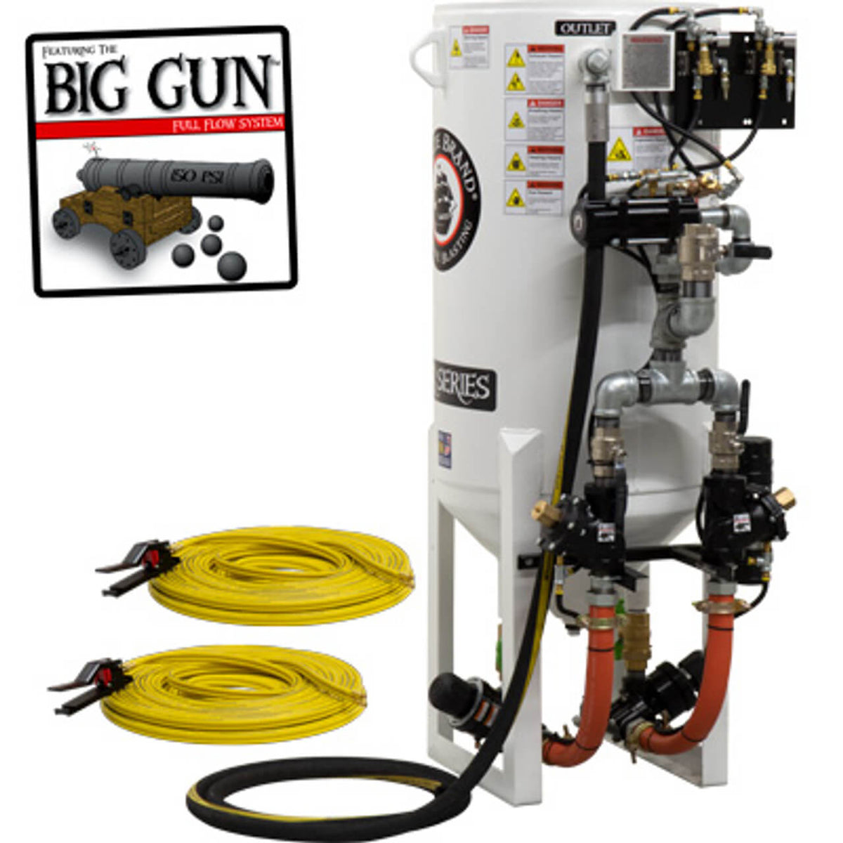 10.0 cu ft Stationary Pneumatic Blast Pot – Dual-Outlet Pressure Relea ...