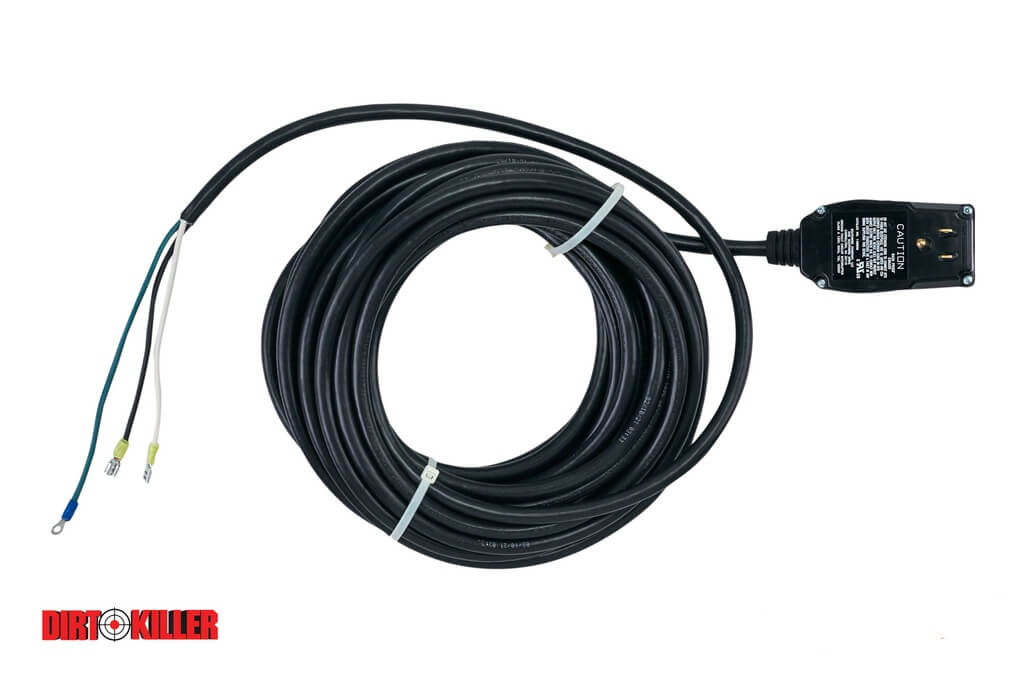 Power Cord with GFCI – 38' – 110V – 15 Amp – 14/3 – 5-15P Plug – SJTW Water Resistant – Black – OEM Replacement Part – PN 0800027