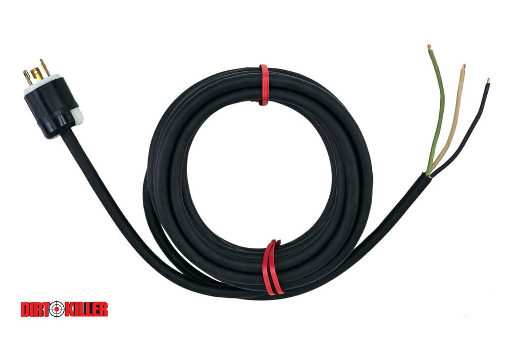 Power Cord – 27' – 230V – 10/3 SJOW – L6-30P Plug – Black – OEM Replacement Part – PN 0800108