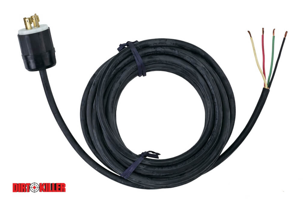 Power Cord – 12/4 SJOW – L15-20P Plug – 27 Ft – Water Resistant – OEM Replacement Part – PN 0800109