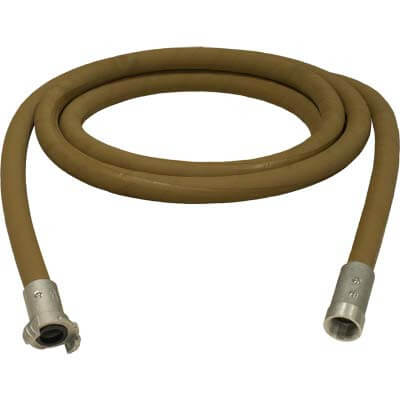 1" Blast Hose Assembly – 10 Ft Tan Hose | Aluminum Quick Coupler & Aluminum Nozzle Holder