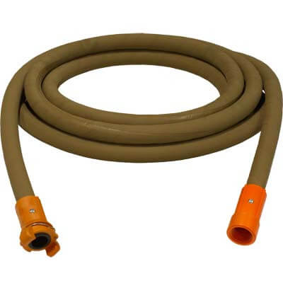 1" Blast Hose Assembly – 25 Ft Tan Hose | Aluminum Quick Coupler & Aluminum Nozzle Holder