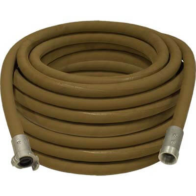 1" Blast Hose Assembly – 100 Ft Tan Hose | Aluminum Quick Coupler & Aluminum Nozzle Holder