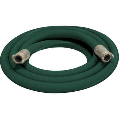 1-1/2" Blast Hose Extension Assembly – 25 Ft Green Hose | Aluminum Quick Couplers Both Ends