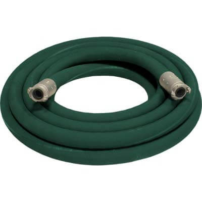 1-1/2" Blast Hose Extension Assembly – 50 Ft Green Hose | Aluminum Quick Couplers Both Ends