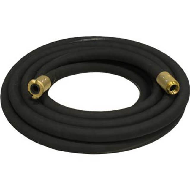 1-1/4" Blast Hose Assembly – 50 Ft Black Hose | Brass Quick Coupler & Brass Nozzle Holder