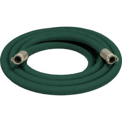 1-1/4" Blast Hose Extension Assembly – 25 Ft Green Hose | Aluminum Quick Couplers Both Ends