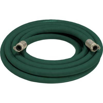 1-1/4" Blast Hose Extension Assembly – 50 Ft Green Hose | Aluminum Quick Couplers Both Ends