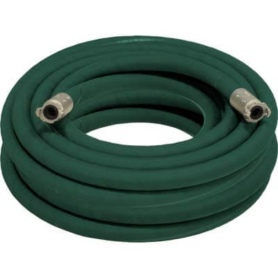 1-1/4" Blast Hose Extension Assembly – 100 Ft Green Hose | Aluminum Quick Couplers Both Ends