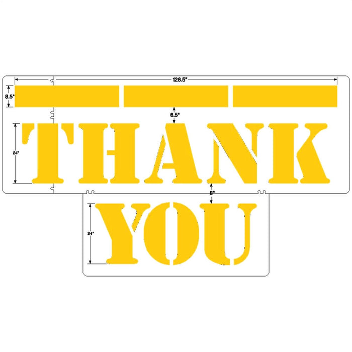 24″ Burger King THANK YOU Pavement Stencil with Bar