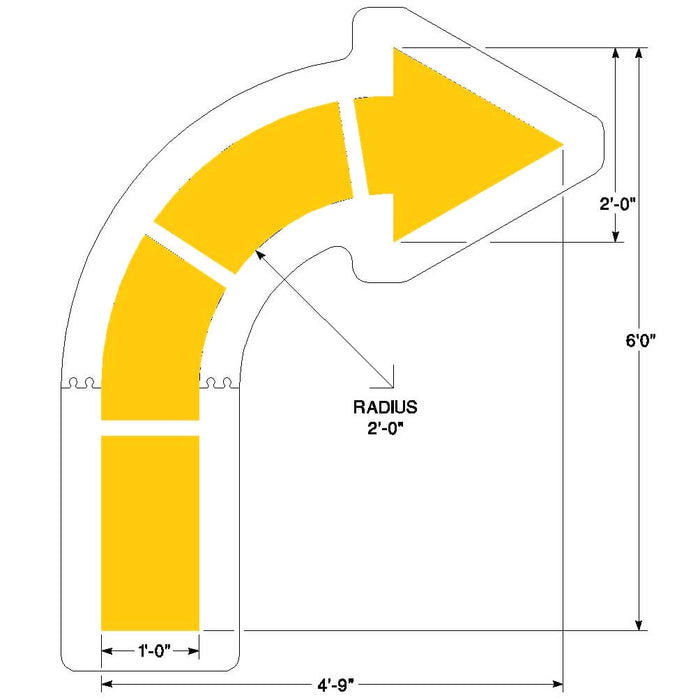 Burger King 6 Foot Curve Arrow