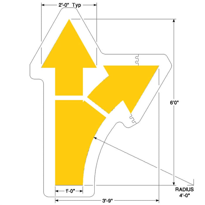 Burger King 6-Foot Split Arrow Stencil