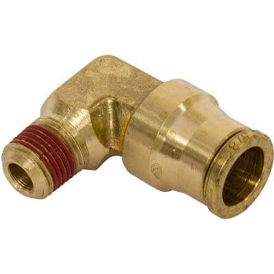 3/8" Tube x 1/8" NPT 90° Push-In Fitting – Pneumatic Elbow Connector – Abrasive Blasting Replacement – Replaces Clemco 11684