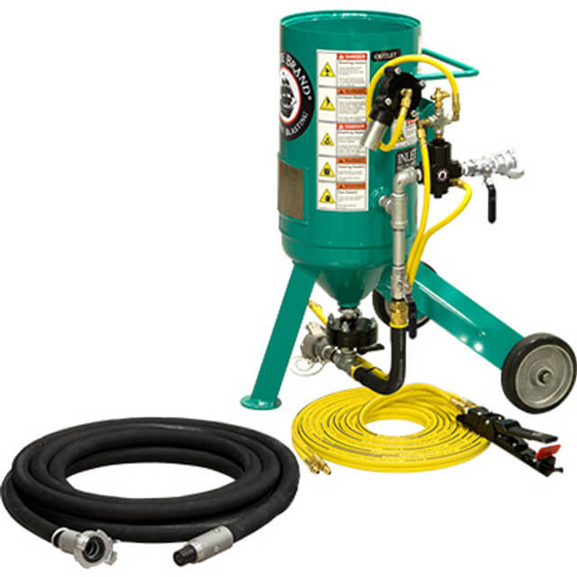 Portable 0.5 cu ft Pneumatic Blast Pot – AMV Jr Valve, ½″ Inlet/Outlet ...