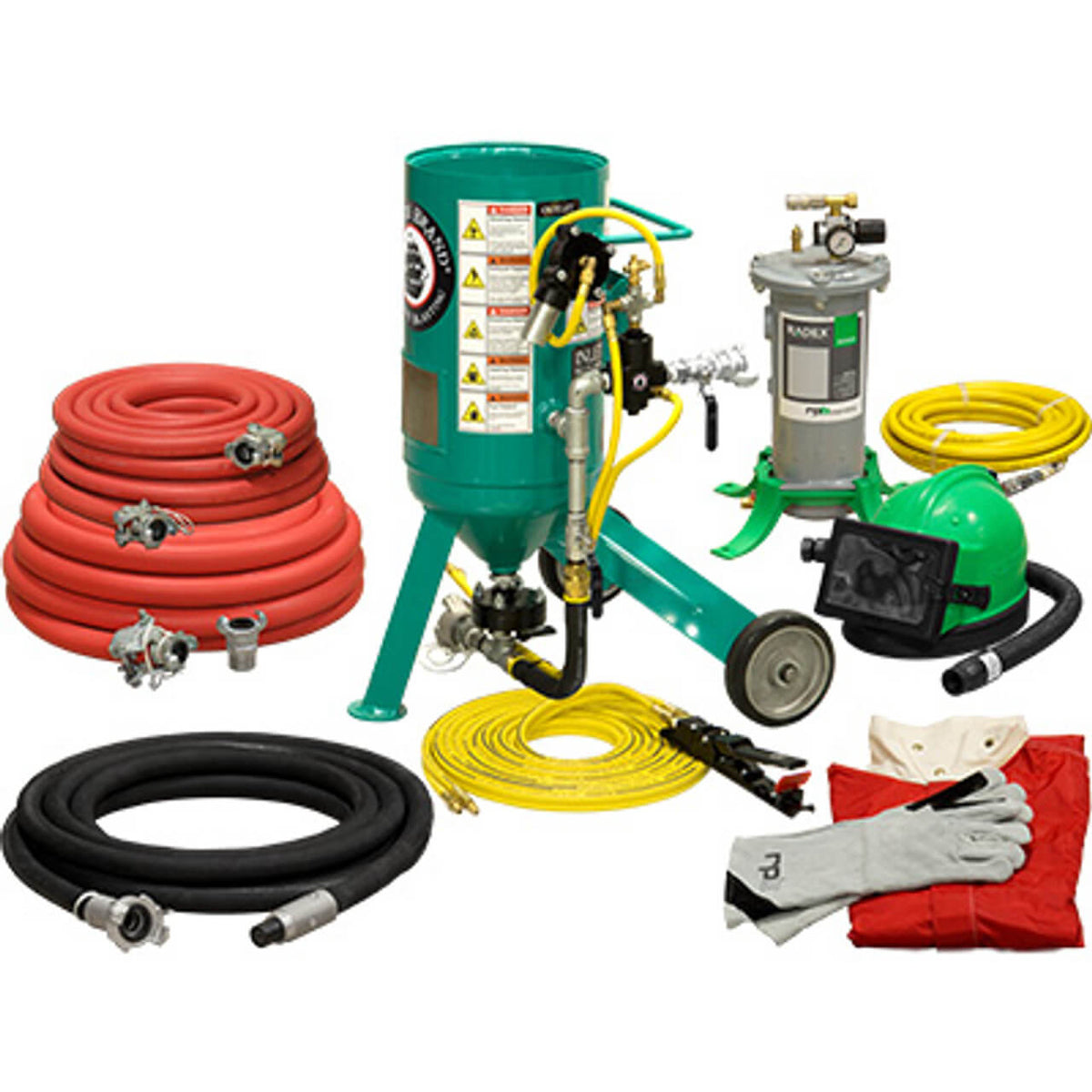 Portable 0.5 cu ft Pneumatic Blast Pot – AMV Jr Valve, ½″ Inlet/Outlet ...