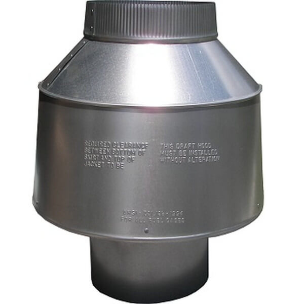 Beckett 136108 Galvanized Draft Diverter – 8" Vertical