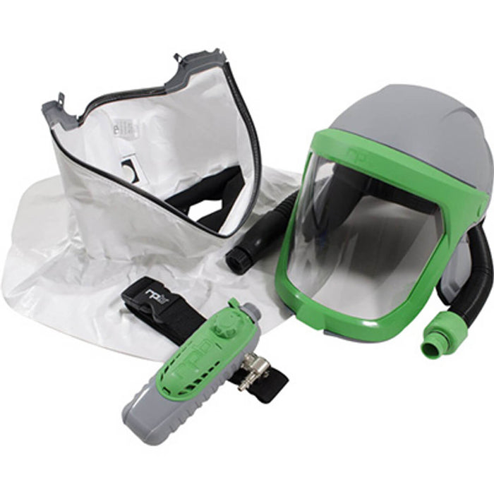 RPB Z-Link Respirator with Tychem SL Shoulder Cape, C40 Climate Control Device, ANSI Z87+ Lens & ANSI Z89.1 Hard Hat – NIOSH TC-19C-0535 Type C