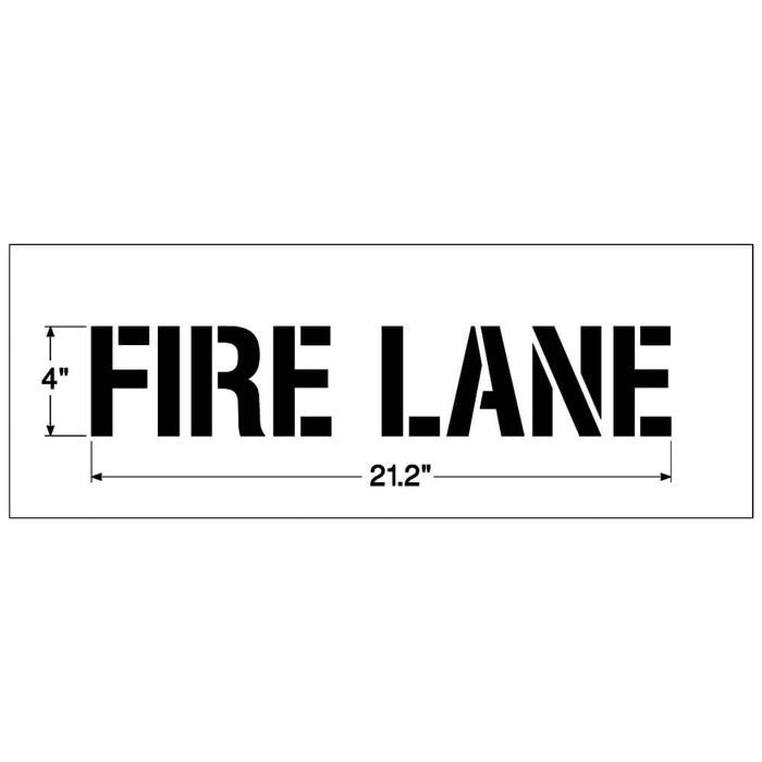 Fire Lane Pavement Stencil