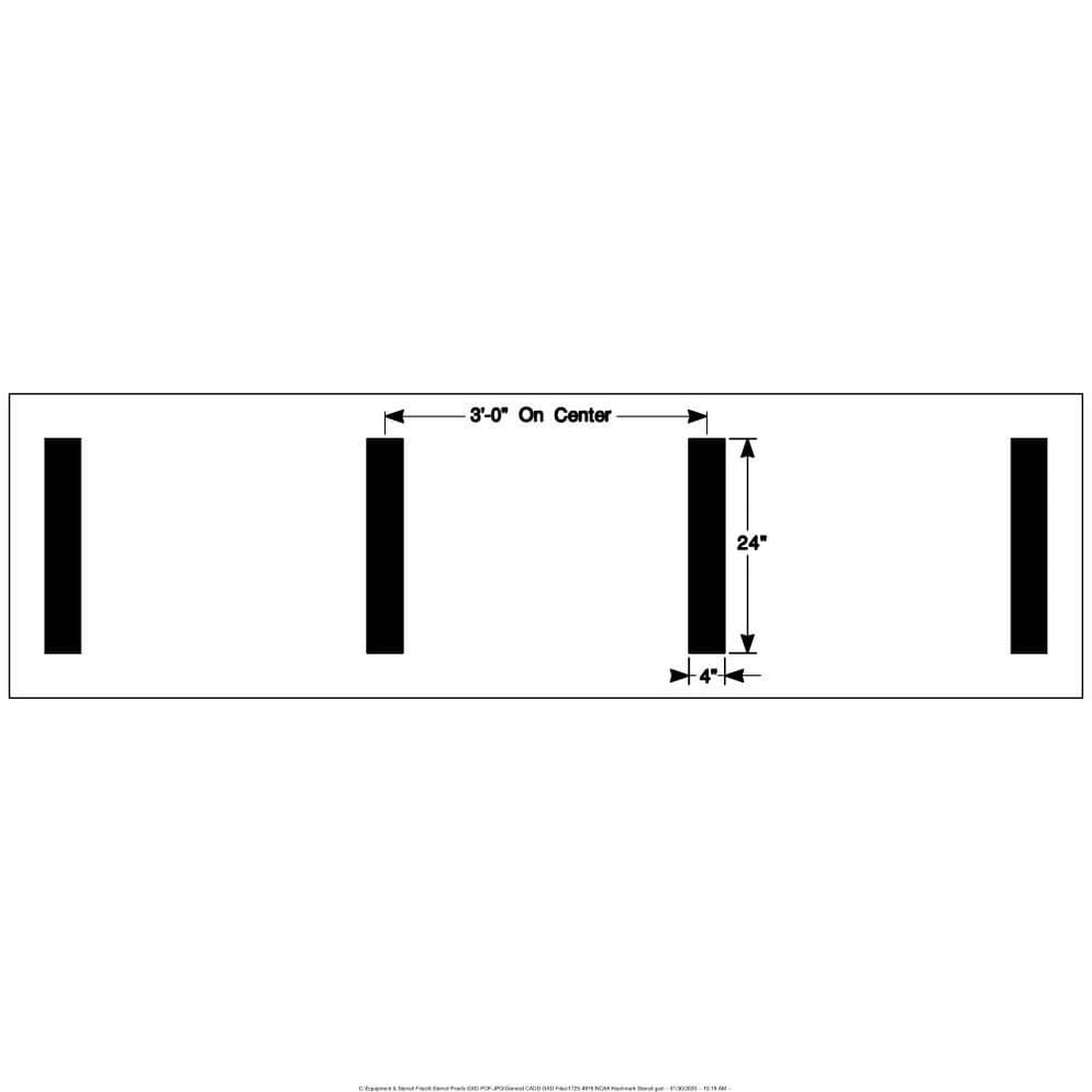 NCAA Football Field Hash Mark Stencil — GeneralSprayers