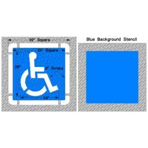 Federal Handicap Parking Stencil – Full Design