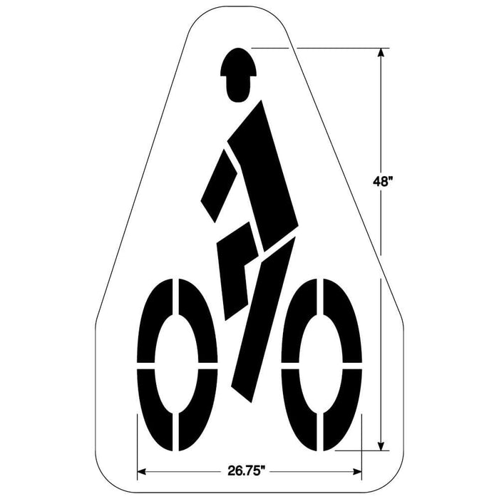 Federal Bike & Helmet Lane Pavement Stencil