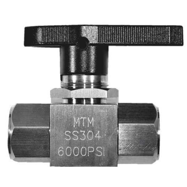 20.0038 304 Stainless Steel Ball Valve – 1/4" FPT x 1/4" FPT, 6000 PSI