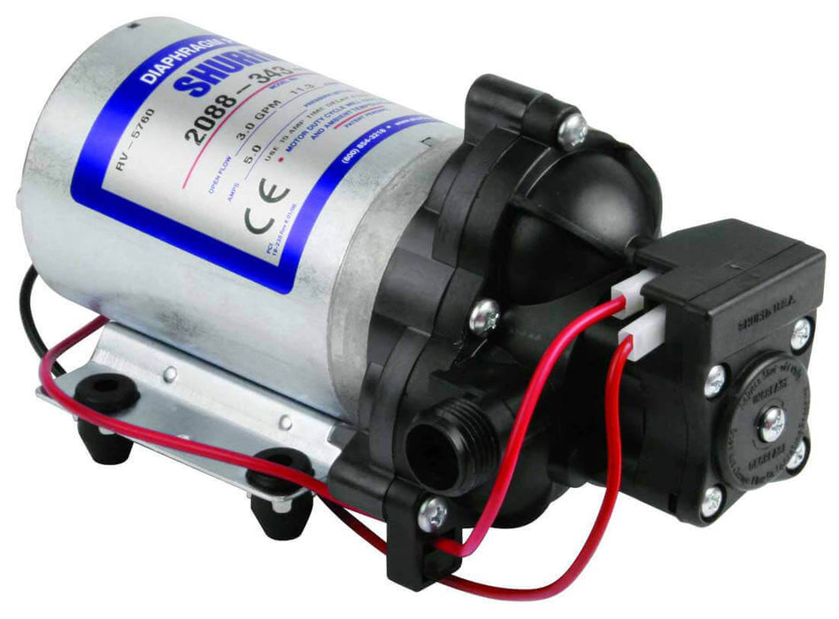 Shurflo 2088-343-135 Auto Demand Pump – 12V, 3.0 GPM @ 45 PSI