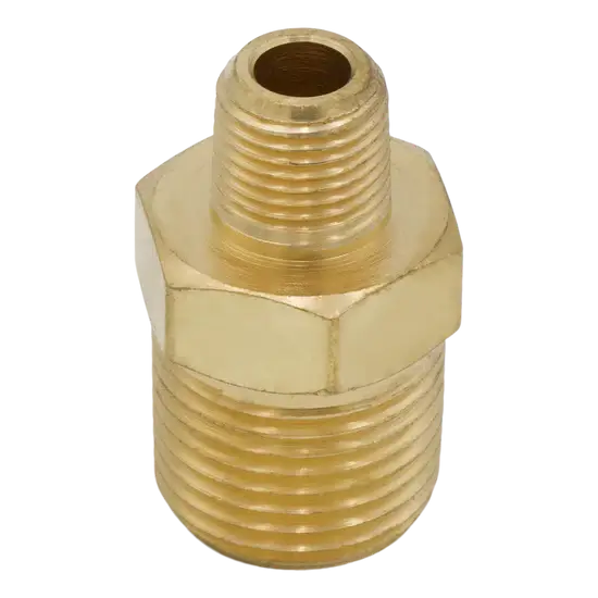 Brass Hex Nipple 1/2" MPT x 3/8" MPT – OEM Replacement Fitting