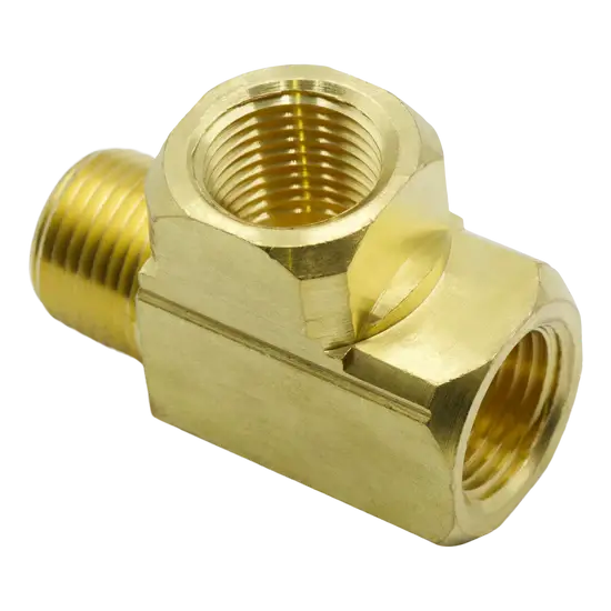 Brass Street Tee 3/8" FPT x 3/8" MPT x 3/8" FPT – OEM Replacement Fitting
