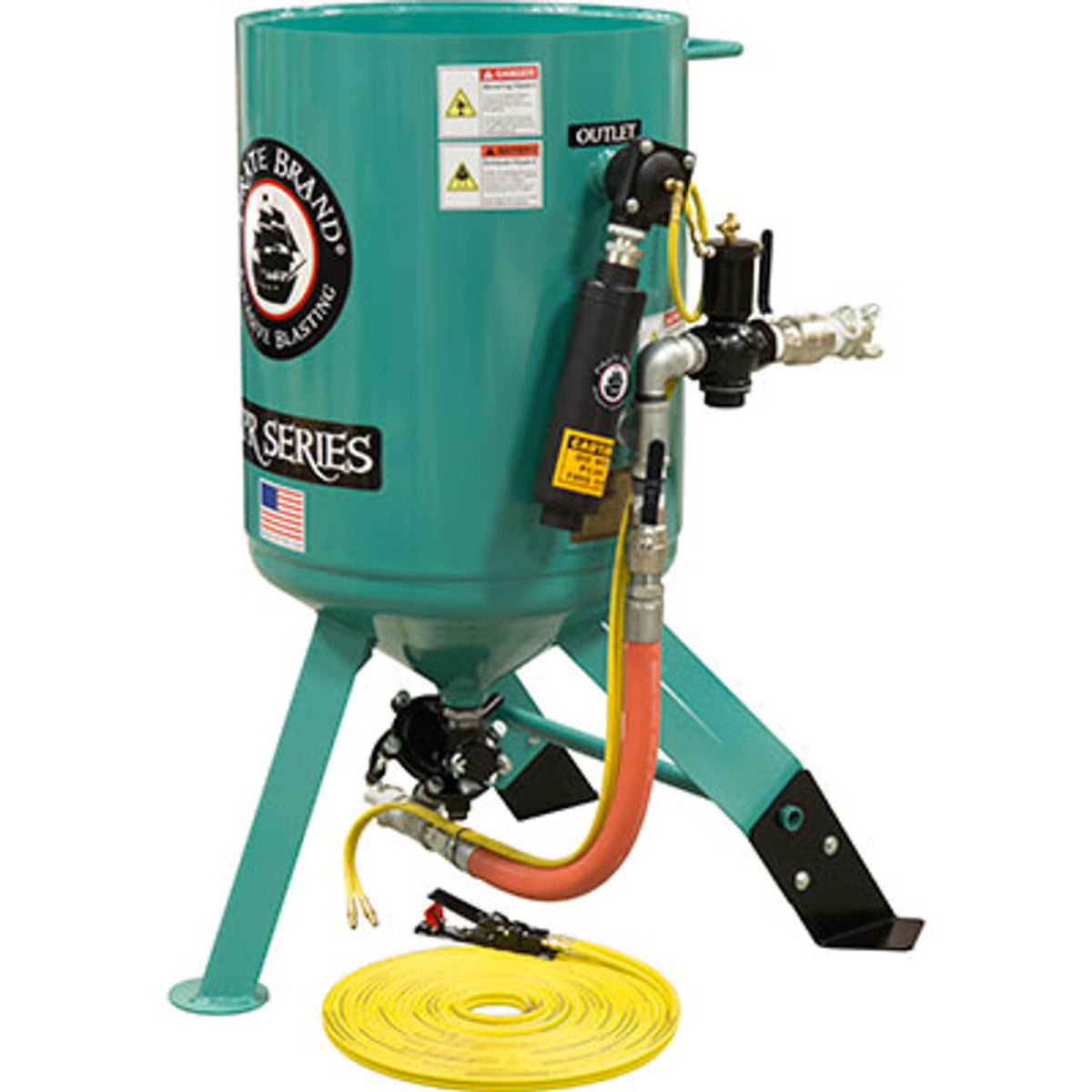 Stationary 6.0 cu ft Pneumatic Sandblast Pot w/ 4″ Umbrella – Pressure ...