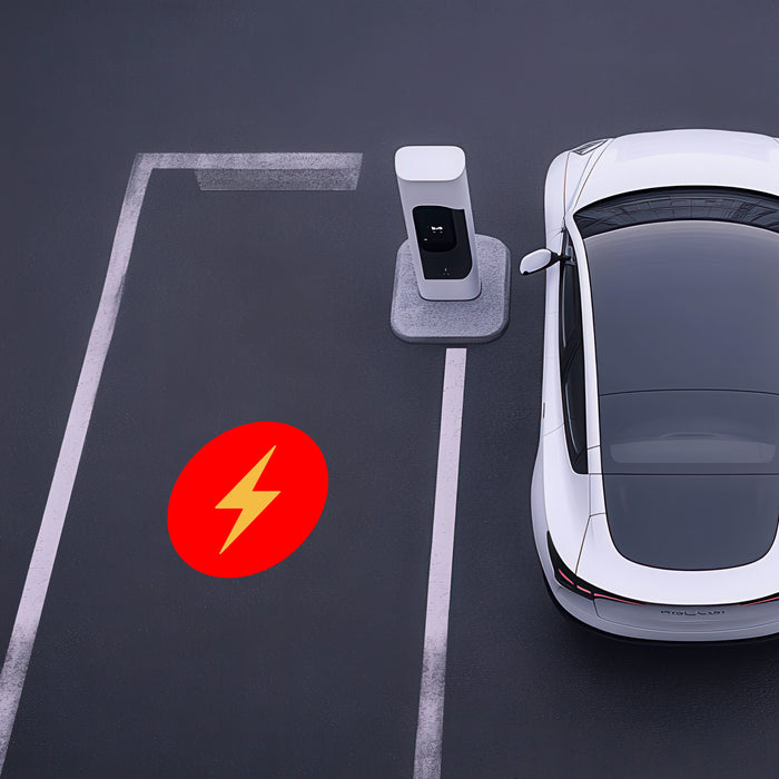 Electric Vehicle (EV) Parking & Charging Stencil – Bolt Design