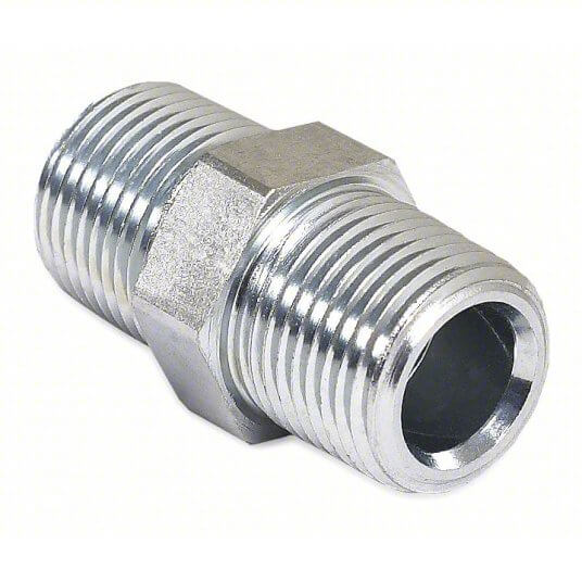 Steel Hex Nipple 24-0010 | 3/8" x 3/8"