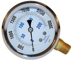 Stainless Steel Pressure Gauge 3000 PSI 1/4" MPT – OEM Replacement Part