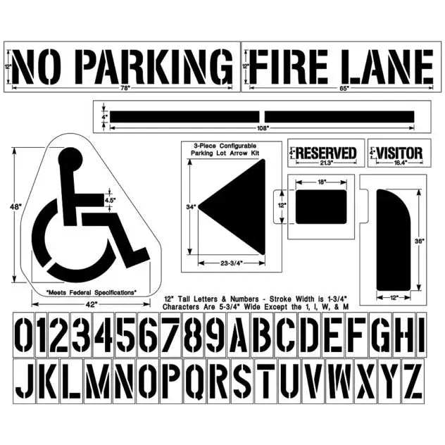 Parking Lot Pro Stencil Kit