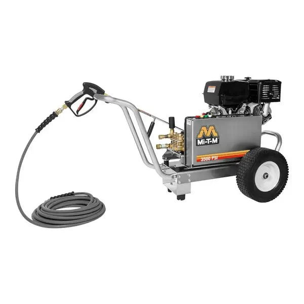 Mi-T-M CBA Aluminum Series Cold Water Pressure Washer – CBA-3504-1MAH, Gasoline Belt Drive