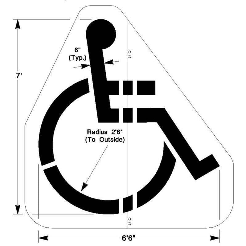 Walmart Pavement Handicap Stencil — GeneralSprayers