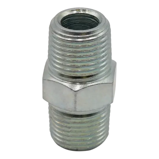 Steel Hex Nipple 1/2" MPT x 3/8" MPT 3000 PSI – OEM Replacement Fitting