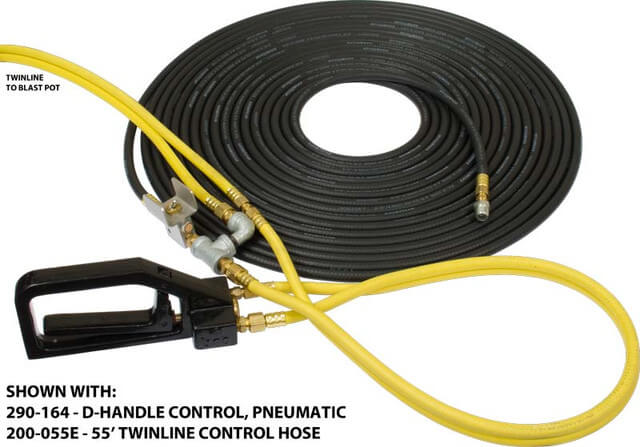 55' Pneumatic Abrasive Cut-Off Switch Assembly – For EPH-Series Blasters (Factory Install)