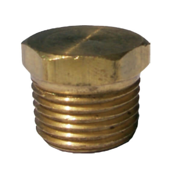 3152-06 Brass Hex Head Plug – 3/8" NPTF