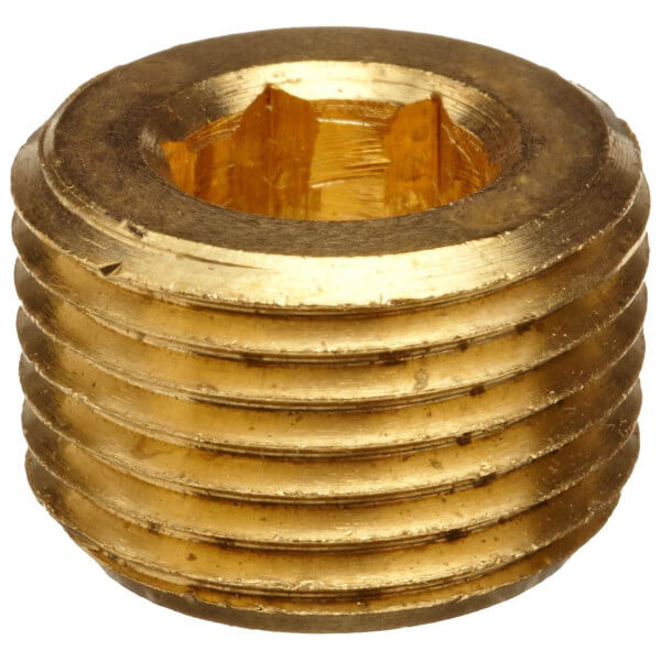 3162-08 Countersunk Pipe Plug – 1/2" Brass Fitting