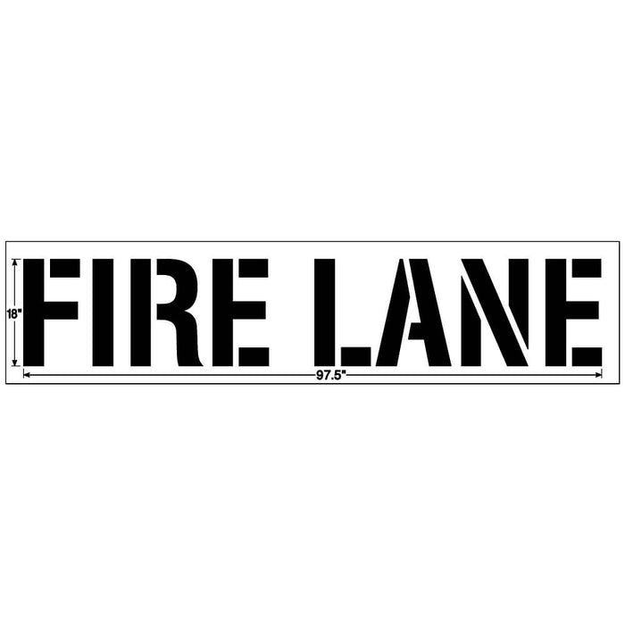 Fire Lane Pavement Stencil